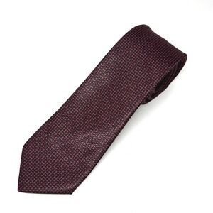 Clericci Necktie Mens Red Black Geometric Micro Pattern Wedding Preppy Classic